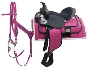 BNB International Classic Western Barrel Racing Handmade Synthetic Cordura Horse Saddle Lightweight Barrel Racing Saddle Trail Tack Equestrian Horse Saddle Tack Size 10" to 18" inches Seat SB78