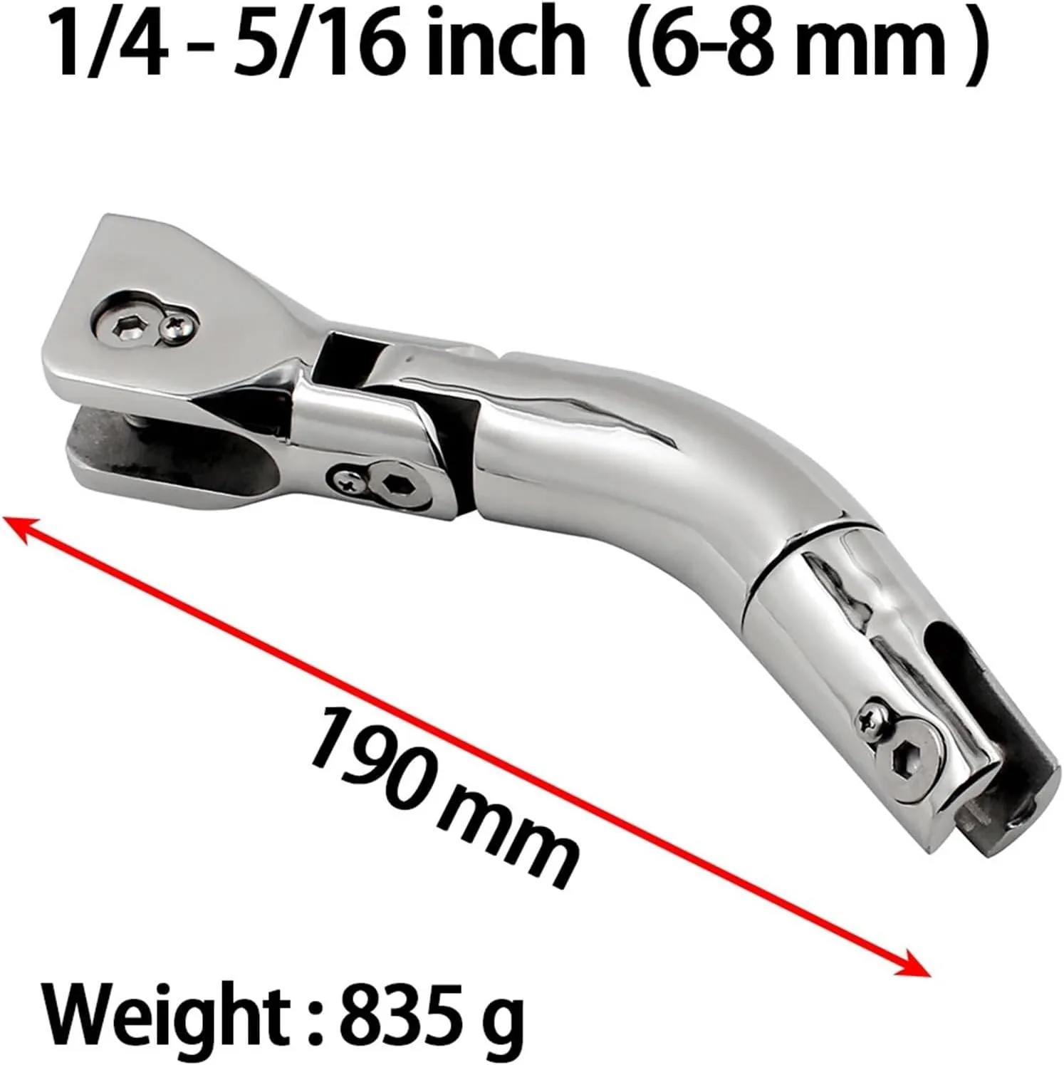 Boat Anchor Double Swivel Connector 6mm-8mm OR 8mm-10mm Chain 316 Stainless Steel Rotatable Anchor Connector Accessories