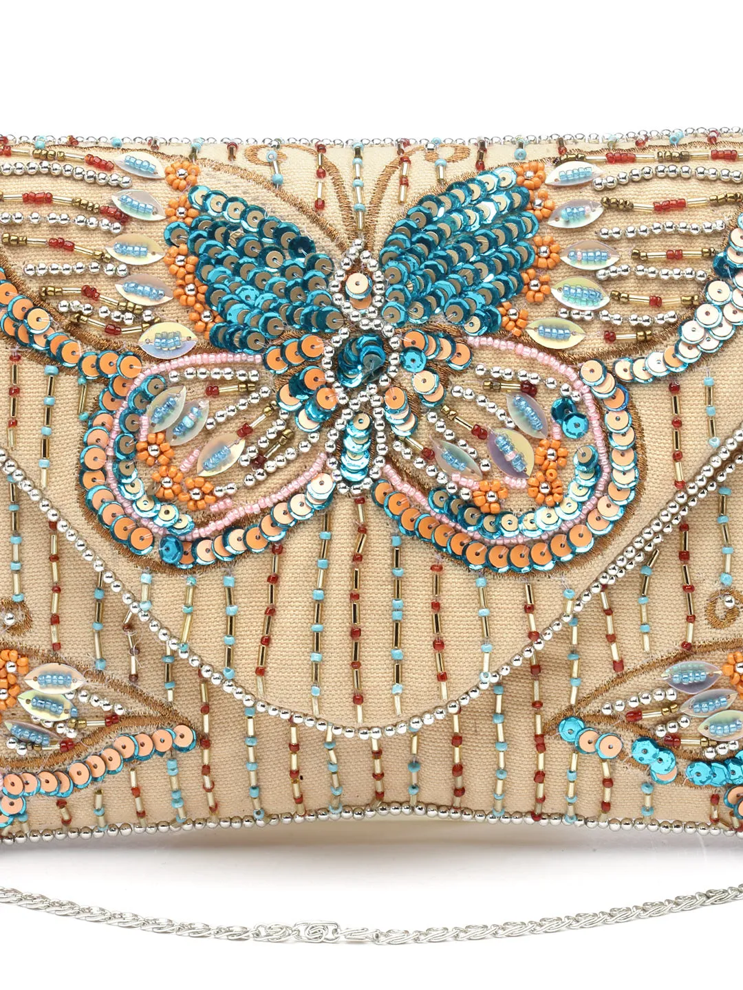 Boho Quirky Embellished Canvas Sling Bag