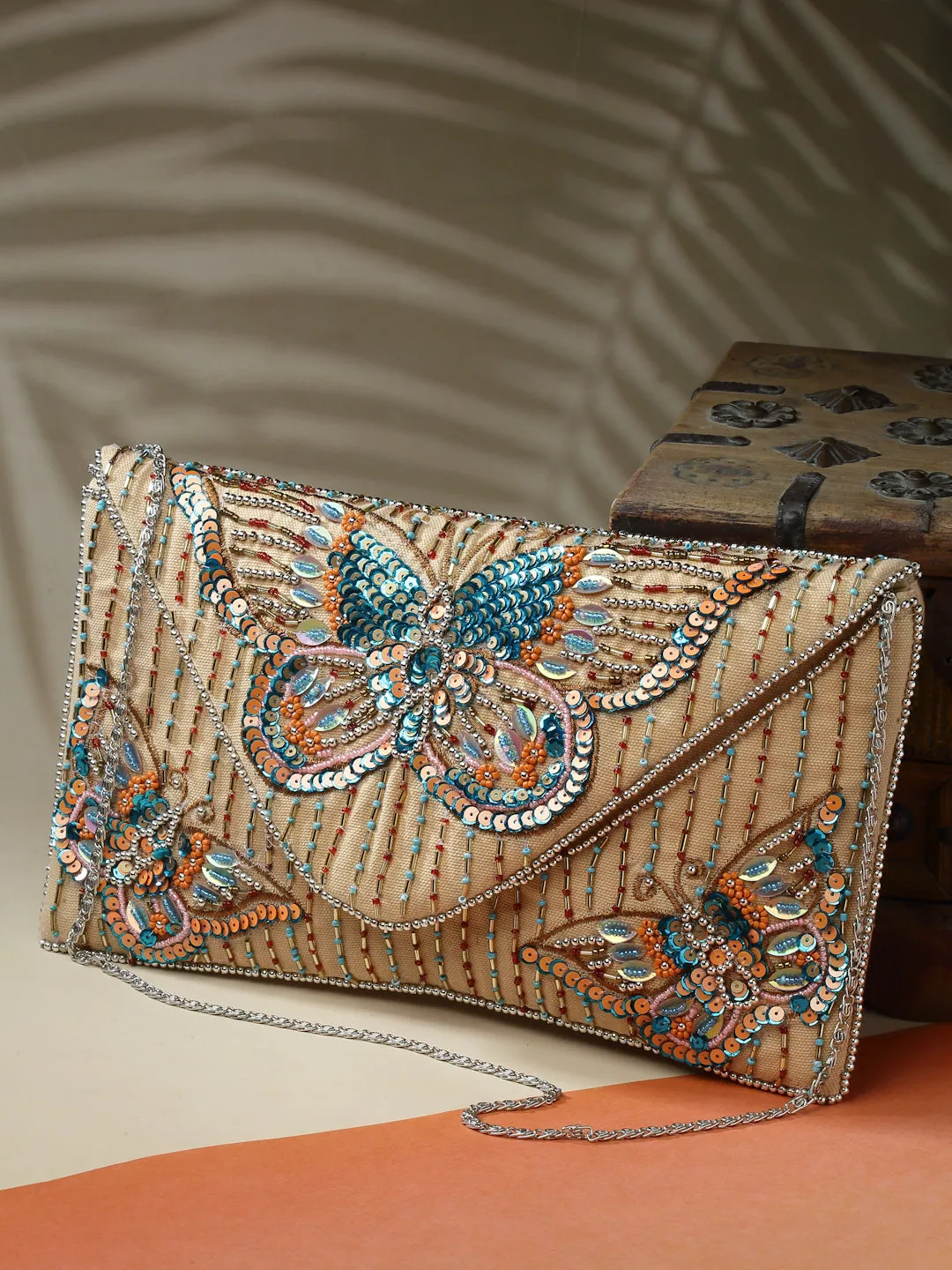 Boho Quirky Embellished Canvas Sling Bag