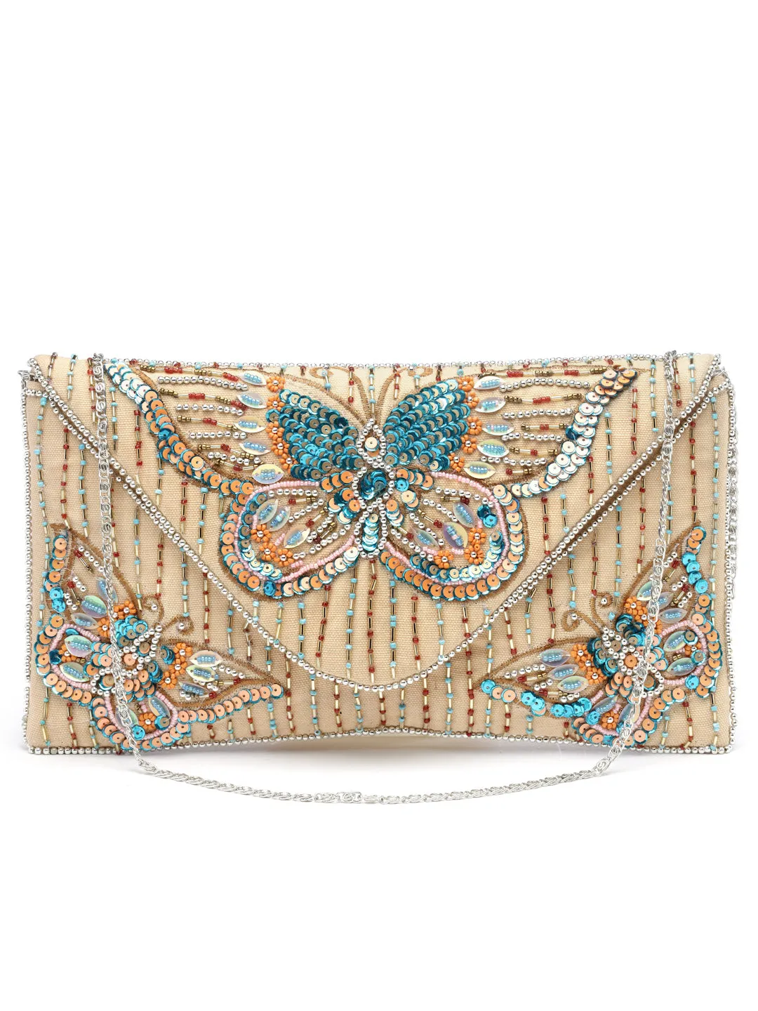 Boho Quirky Embellished Canvas Sling Bag