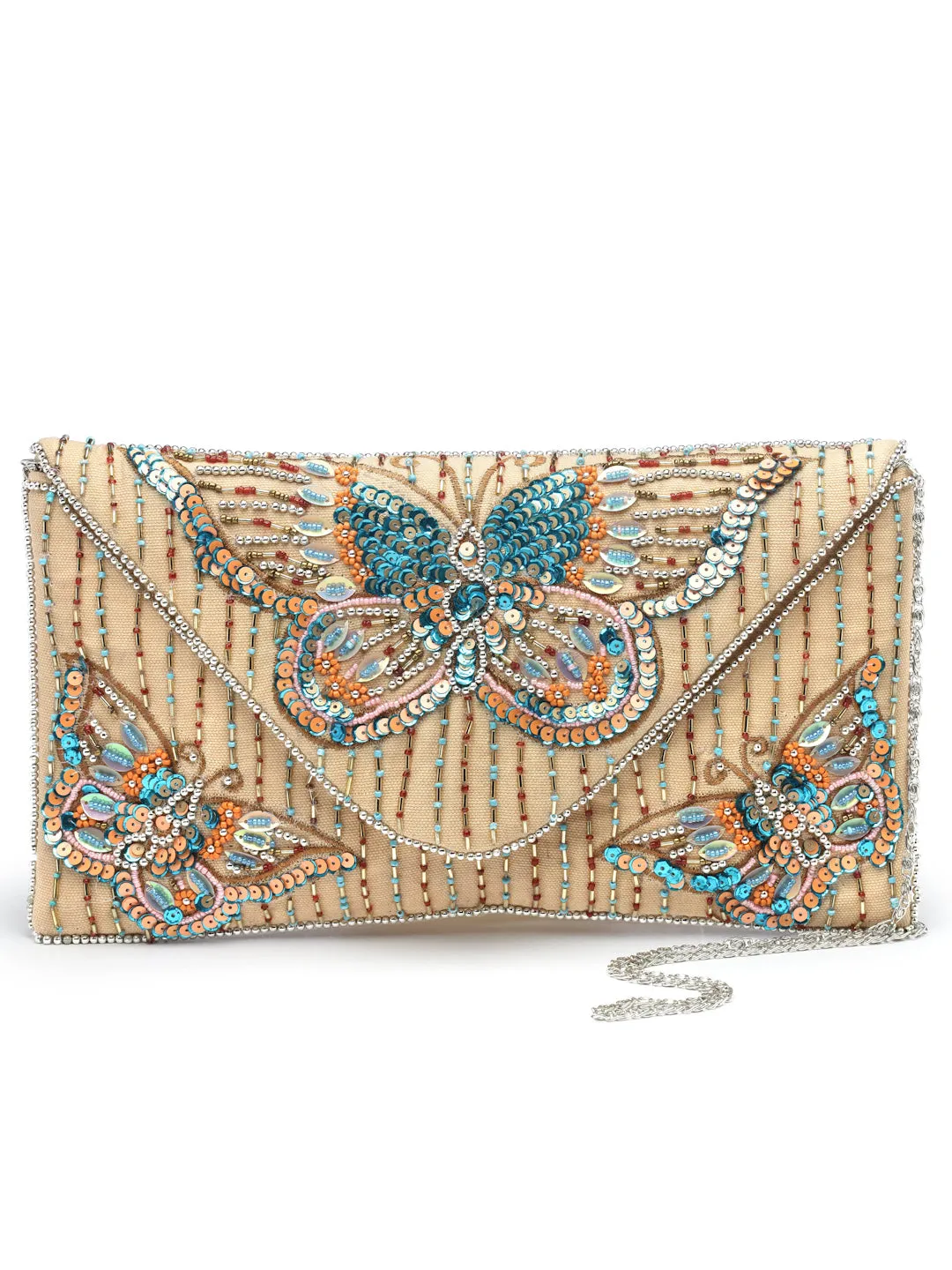 Boho Quirky Embellished Canvas Sling Bag