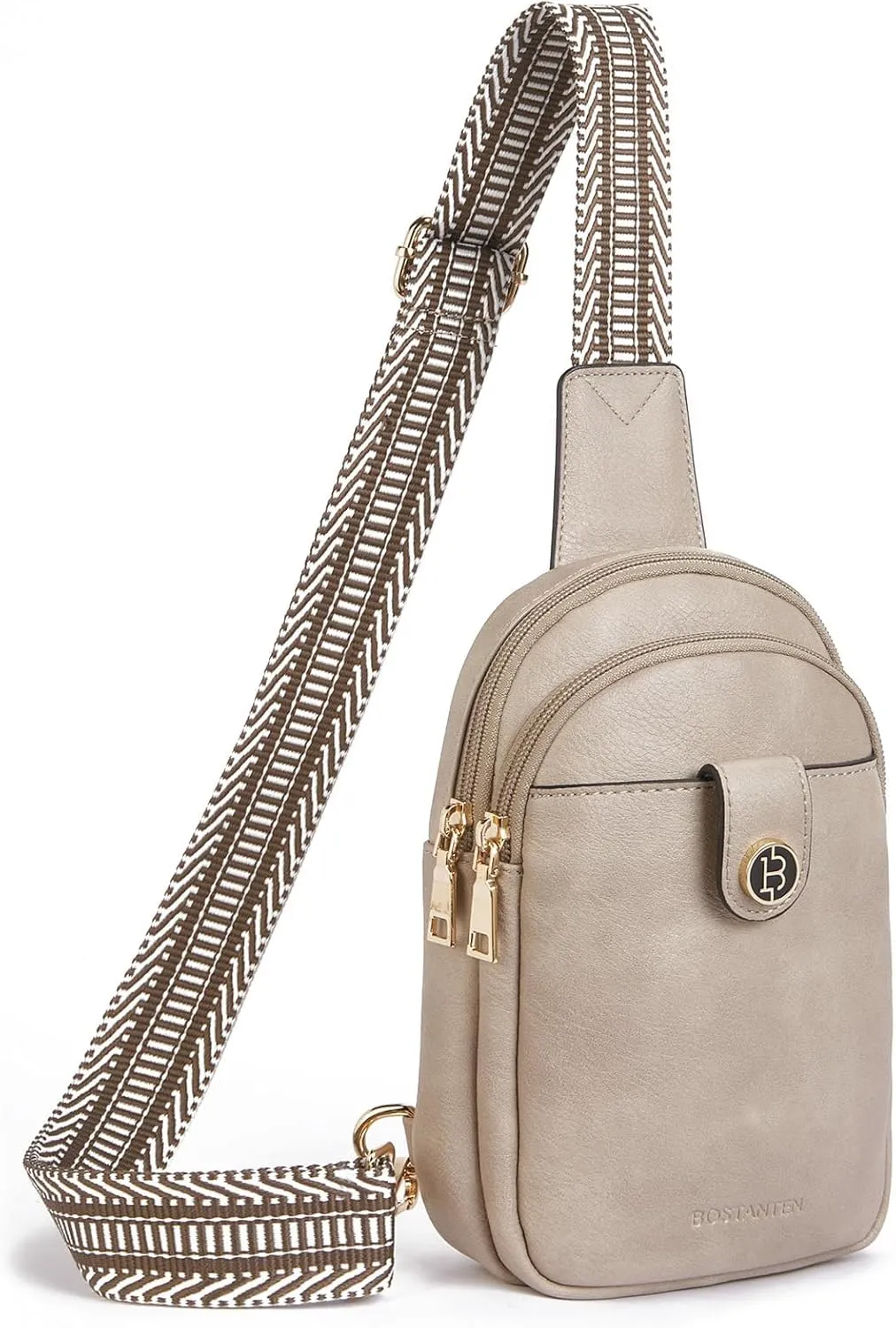 BOSTANTEN Small Sling Bag Crossbody Bags for Women Trendy Crossbody Purse Leather Chest Bag