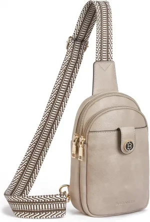 BOSTANTEN Small Sling Bag Crossbody Bags for Women Trendy Crossbody Purse Leather Chest Bag