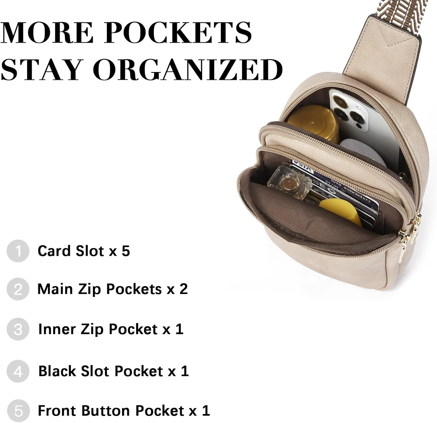 BOSTANTEN Small Sling Bag Crossbody Bags for Women Trendy Crossbody Purse Leather Chest Bag