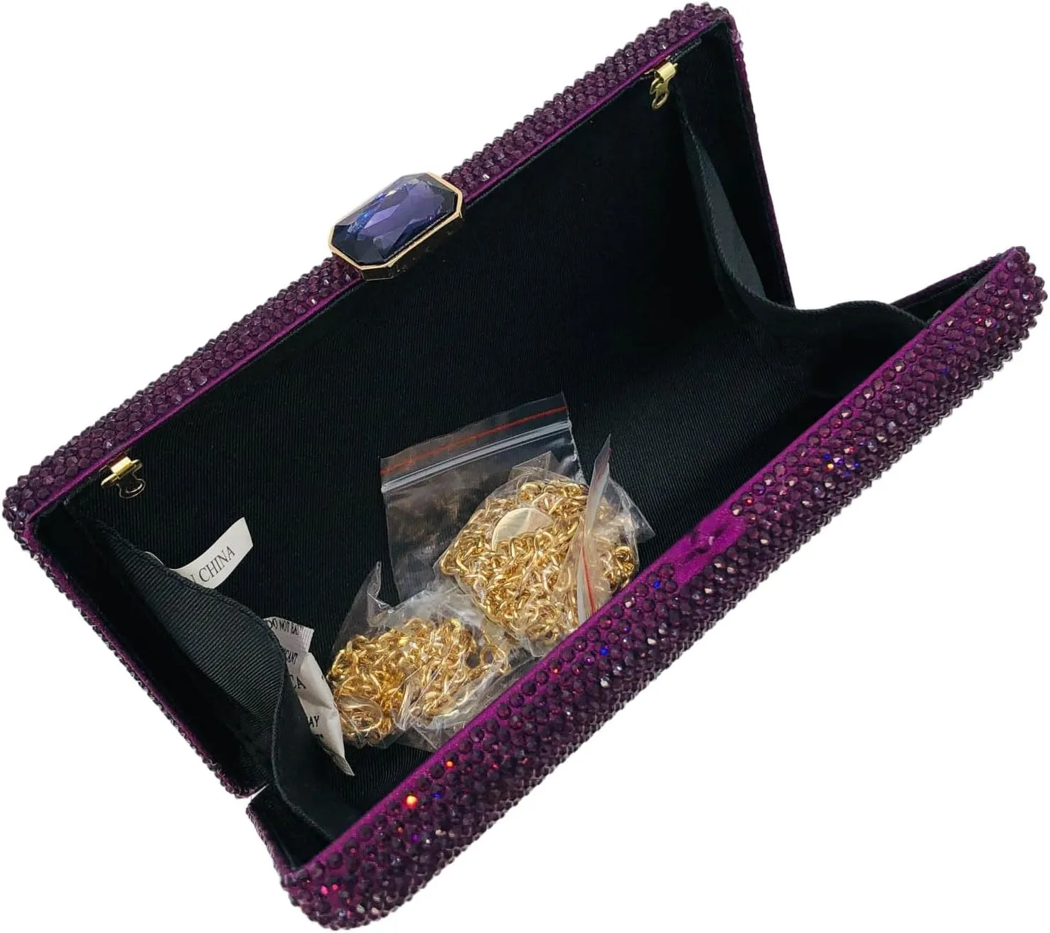 Boutique De FGG Crystal Evening Bags for Women Formal Party Box Clutch Wedding Rhinestone Handbags Bridal Clutch Purse,Mini