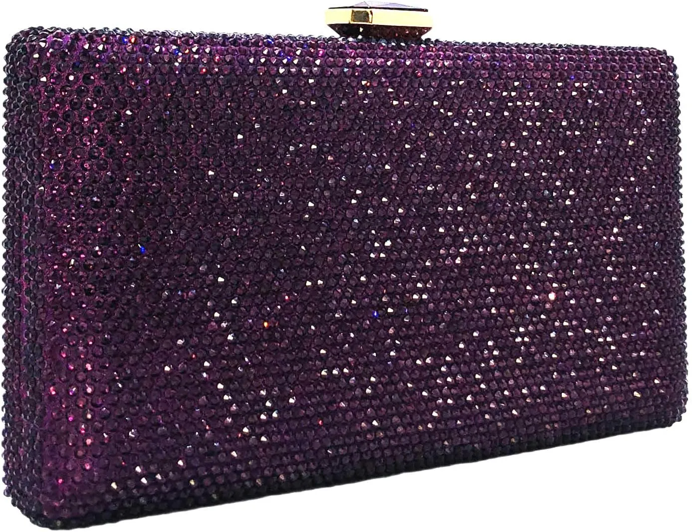 Boutique De FGG Crystal Evening Bags for Women Formal Party Box Clutch Wedding Rhinestone Handbags Bridal Clutch Purse,Mini