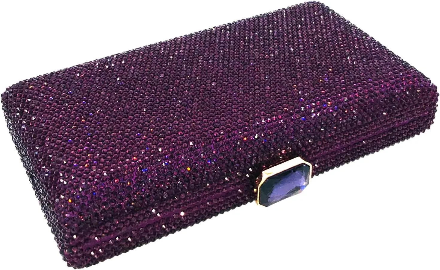 Boutique De FGG Crystal Evening Bags for Women Formal Party Box Clutch Wedding Rhinestone Handbags Bridal Clutch Purse,Mini