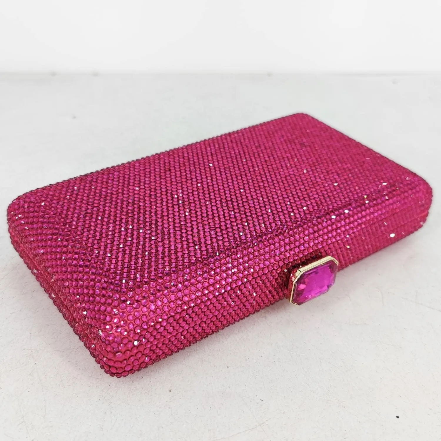 Boutique De FGG Crystal Evening Bags for Women Formal Party Box Clutch Wedding Rhinestone Handbags Bridal Clutch Purse,Mini