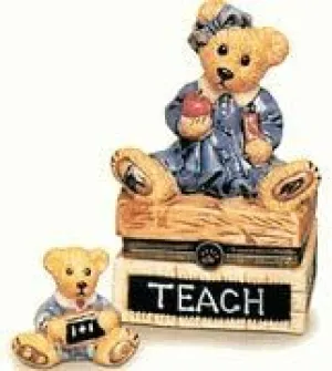 Boyds Le Bearmoge"Ms. Bruin - The Teacher Bear" Keepsake Porcelain Box