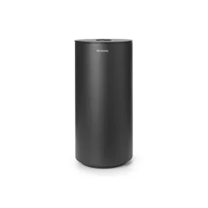 Brabantia Mindset Toilet Roll Dispenser (Mineral Infinite Gray) Anti-Rust, Discreet Bathroom Tissue Holder, 2 Spare Rolls (Ø 5.37") Wall-Mountable Tidy Storage