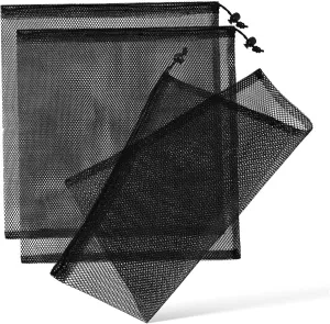 Breathable Drawstring Mesh Laundry Bag for Storage Mesh Sacks Pouches for Sports Pond Pump Filter Bags