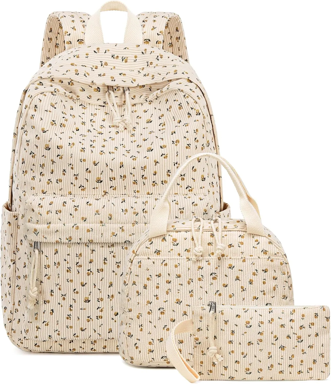 BTOOP School Backpacks for Teen Girls Bookbags Lightweight Canvas Backpack Schoolbag Set