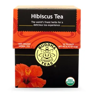 Buddha Teas Hibiscus Tea, 18 Count (Pack of 6)