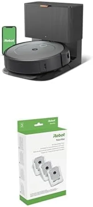 Bundle of iRobot® Roomba® i3  EVO (3554) Self-Emptying Robot Vacuum   Authentic Dirt Disposal Bags 3-Pack