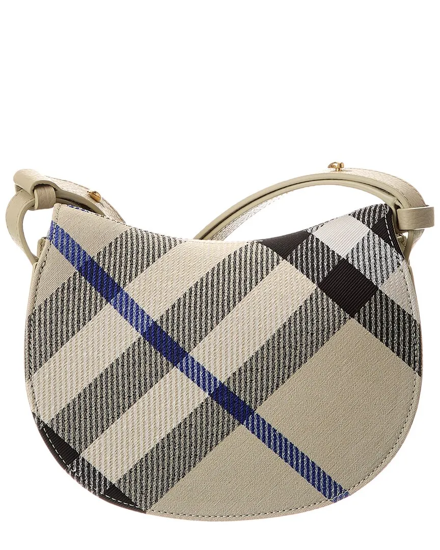 Burberry Rocking Horse Mini Leather-Trim Crossbody