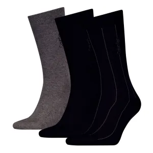 Calvin Klein 3 Pack Giftboxed Classic Mens Crew Socks Black/Grey