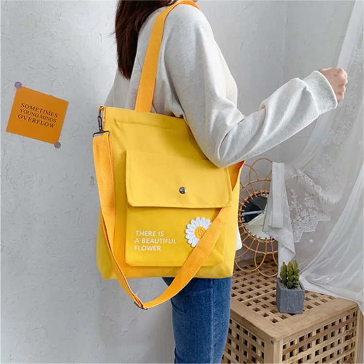 Canvas Printed College Class Portable Female Crossbody Bags