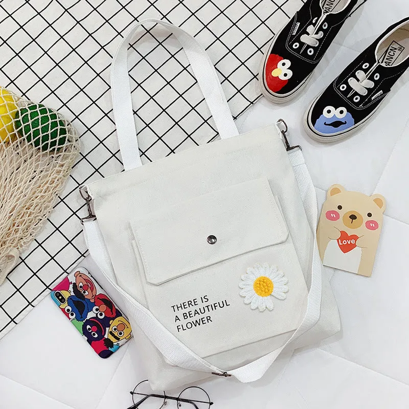 Canvas Printed College Class Portable Female Crossbody Bags