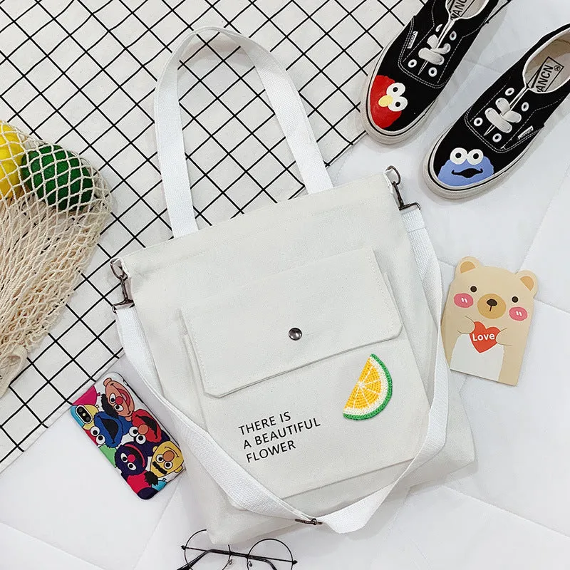 Canvas Printed College Class Portable Female Crossbody Bags
