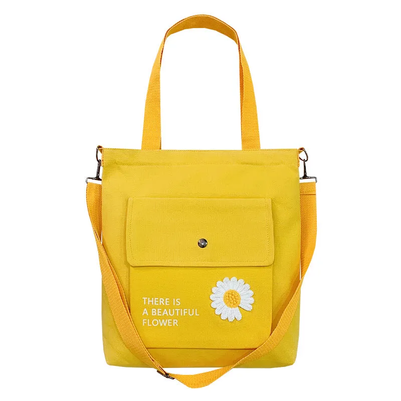 Canvas Printed College Class Portable Female Crossbody Bags