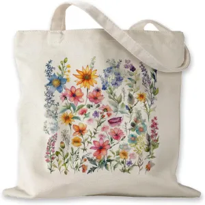 Canvas Tote Bag, Aesthetic Gifts for Women Book Shoulder Tote Bag Reusable Grocery Tote Bags with Pocket