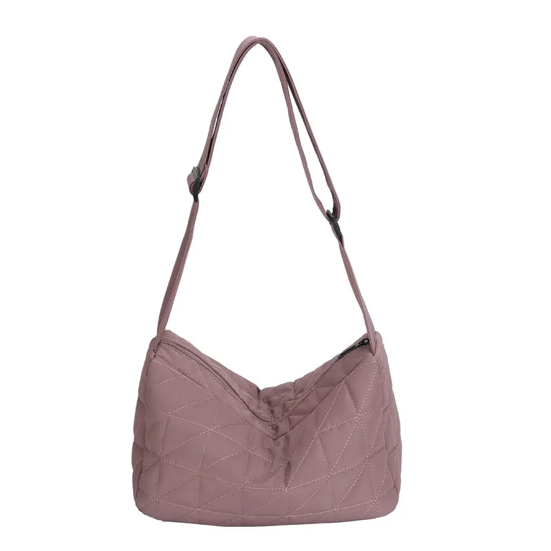 Capacity Commuter Woman Cotton Dress Rhombus Shoulder Bags
