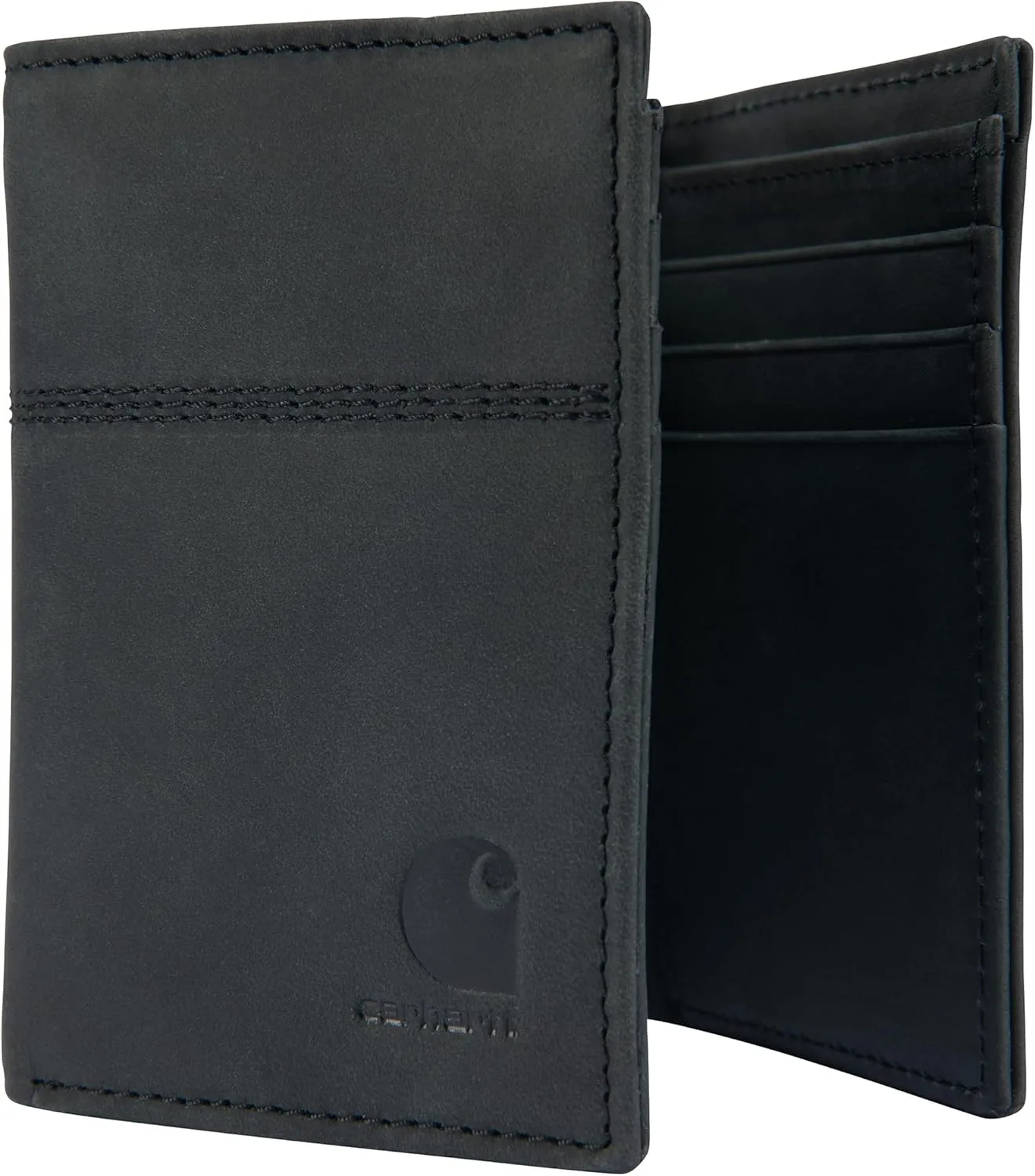 Carhartt Men's Casual Saddle Leather Wallets, Available in Multiple Styles and Colors