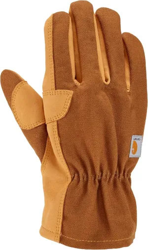 Carhartt Men's Duck Synthentic Leather Open Cuff Glove