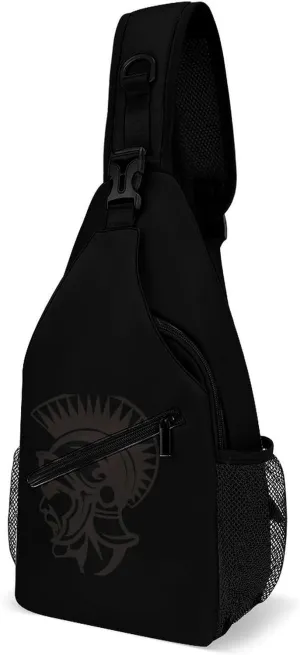 Cartoon Rome Army Fighter Crossbody Bag Multipurpose Over Shoulder Sling Backpack Travel Chest Side Pouch Daypack