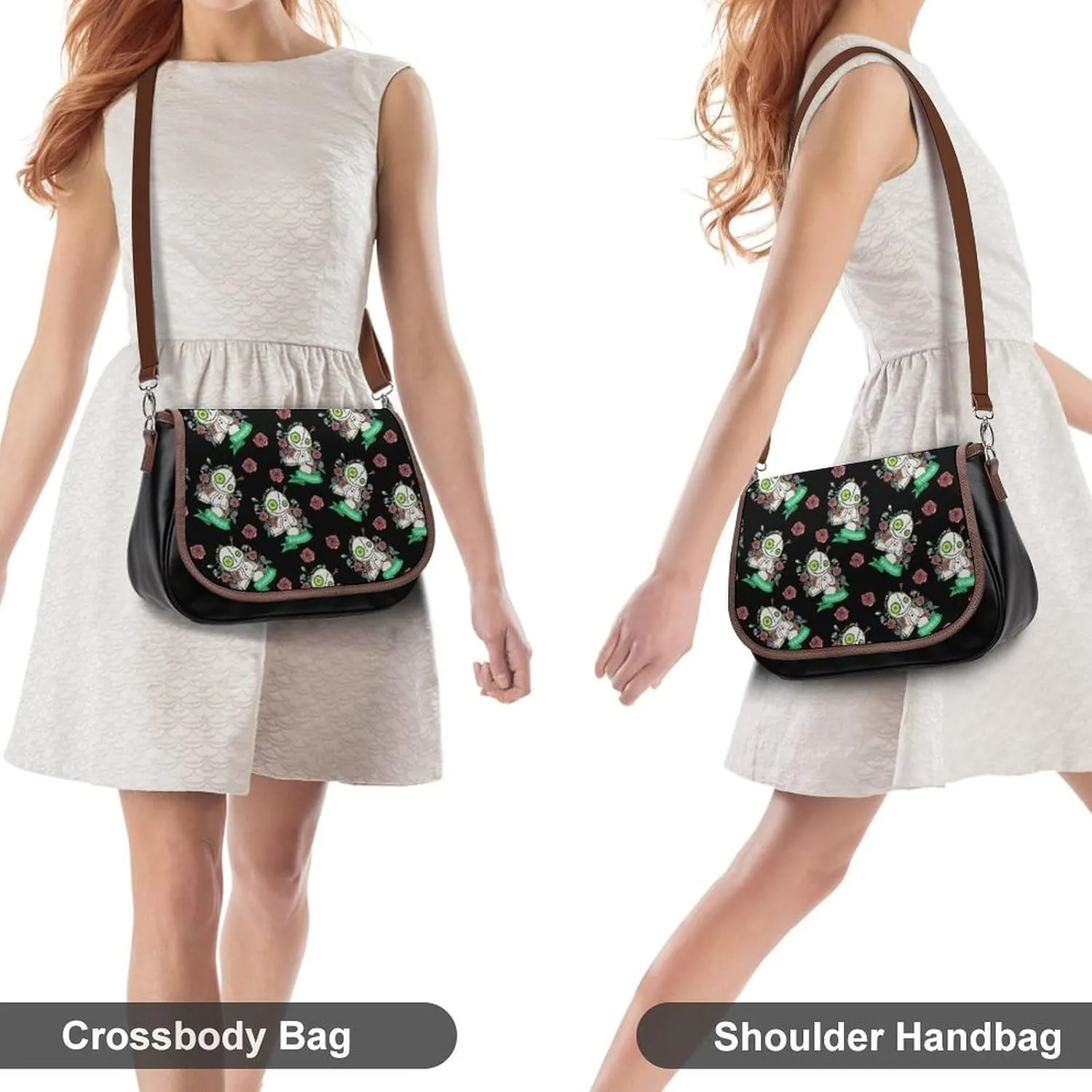 Casual Crossbody Bag for Women Fashion Leather Satchel Bags, Lightweight Small Shoulder Handbag with Adjustable Strap