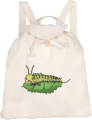 'Caterpillar Eating A Leaf' Canvas Rucksack/Backpack (RK00032912)
