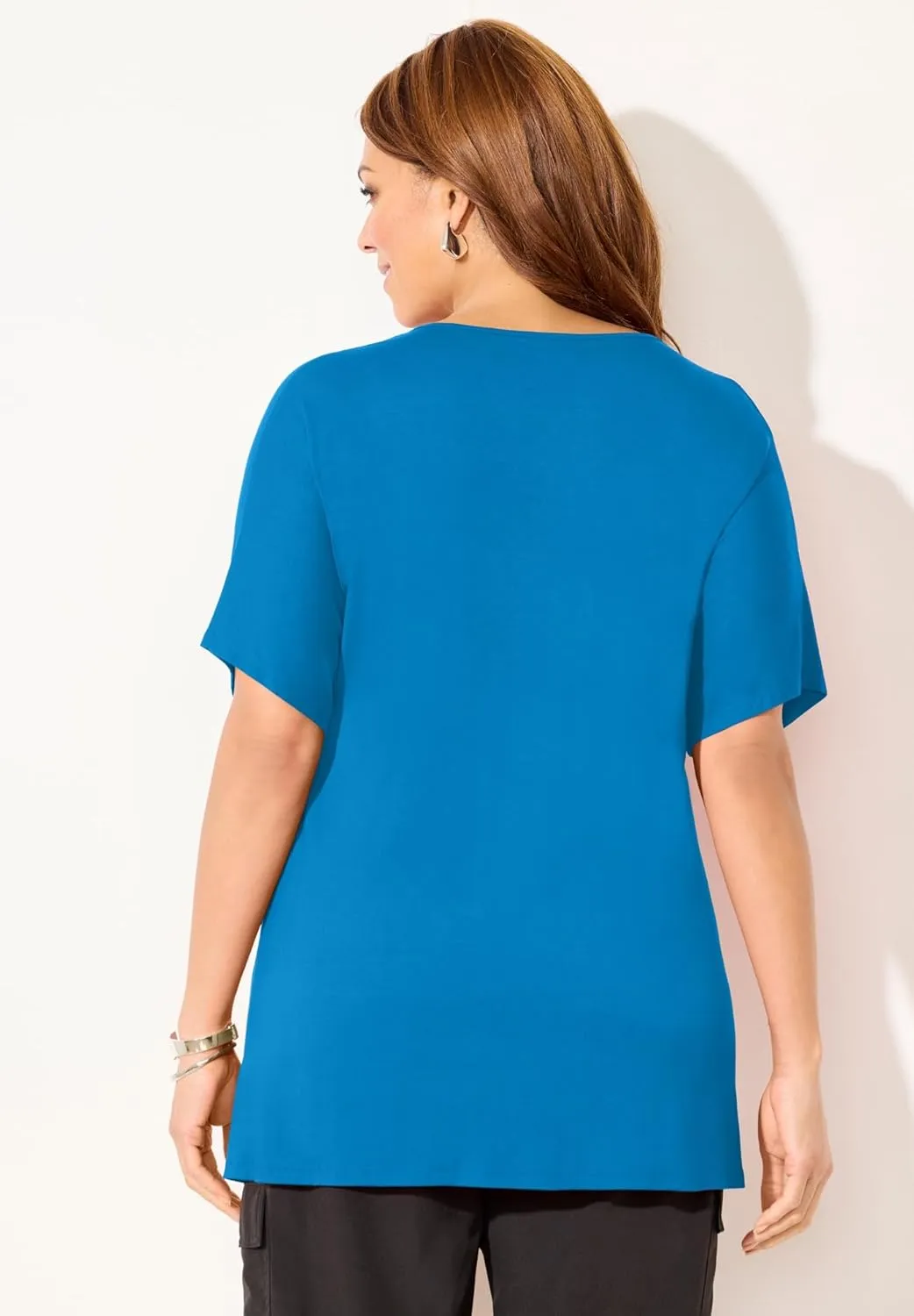 Catherines Women's Plus Size Embellished Dolman Tunic