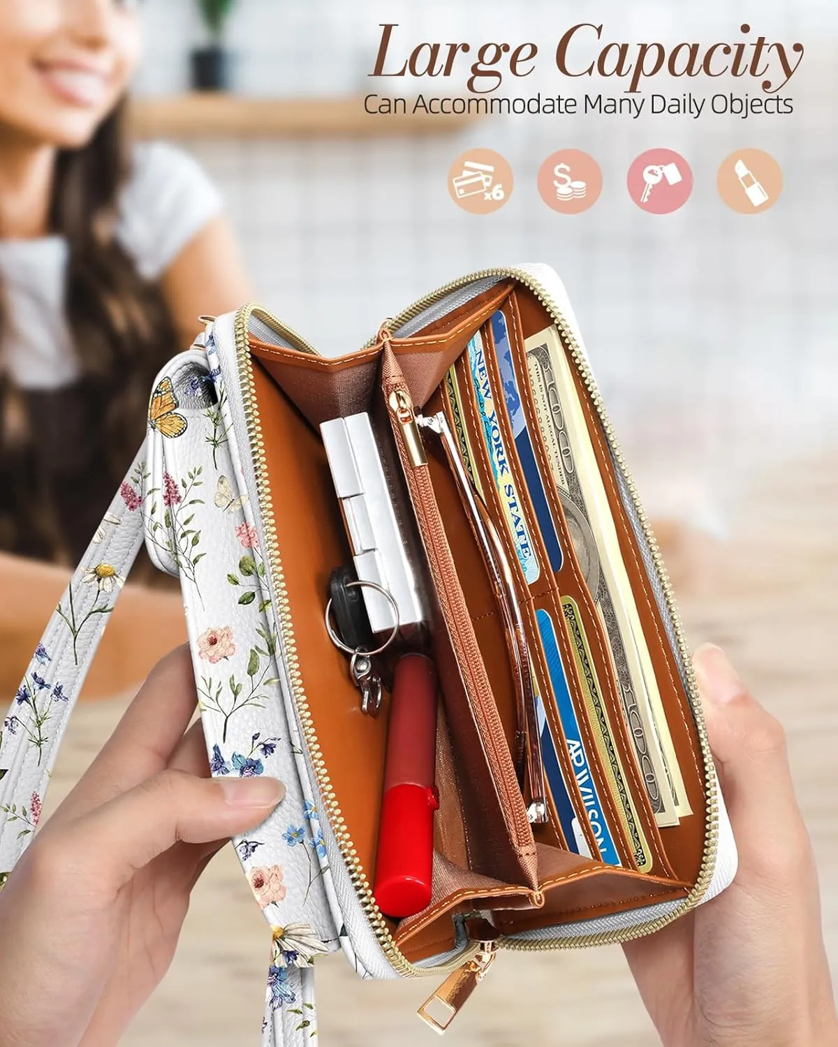 Cell Phone Purse Crossbody Bags for Women - Cute Design Leather Cellphone Bag Small Wallet Purses with Strap