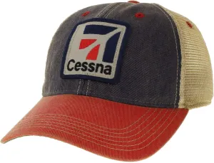 Cessna Navy/Scarlet Patch Officially Licensed Trucker Cap