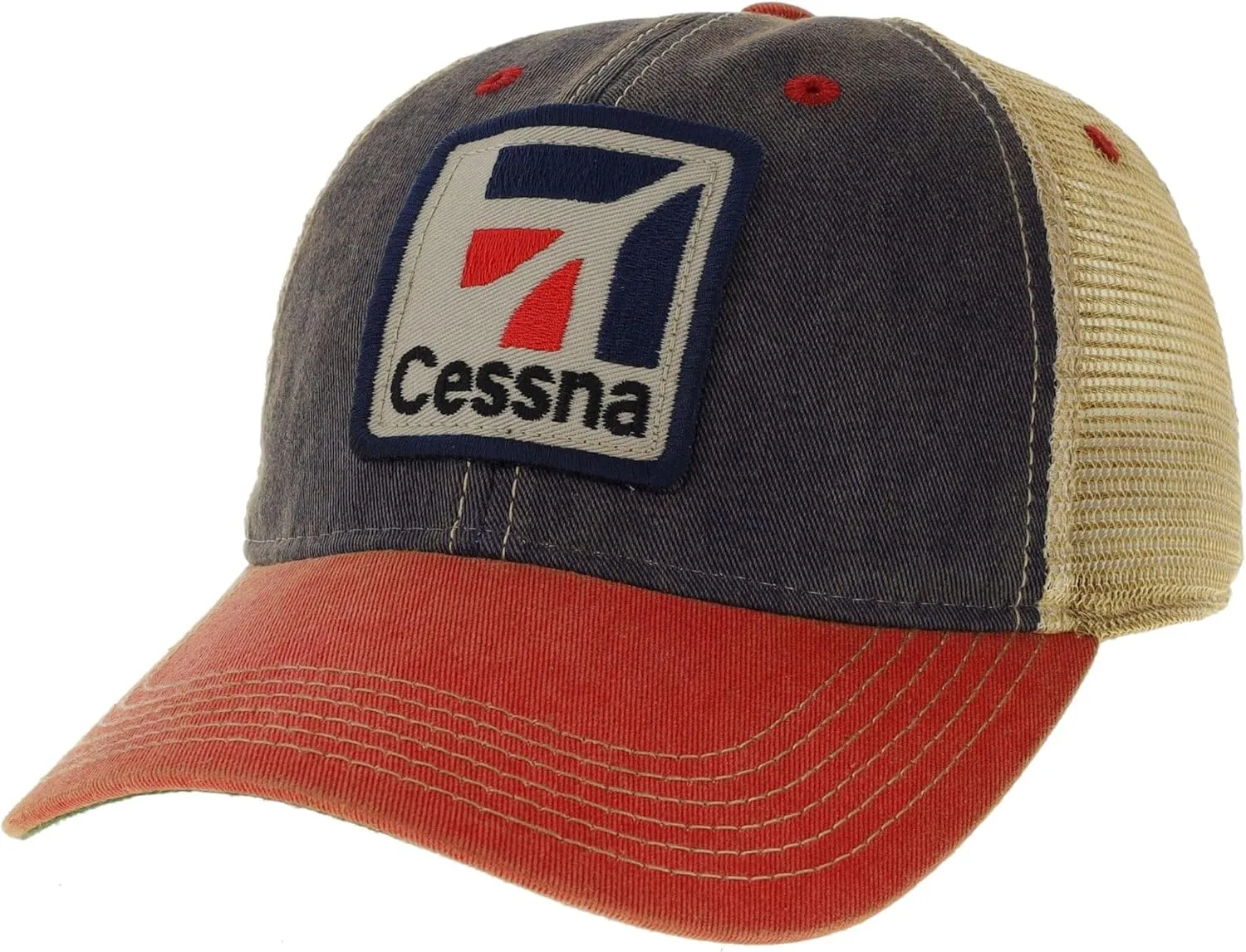Cessna Navy/Scarlet Patch Officially Licensed Trucker Cap