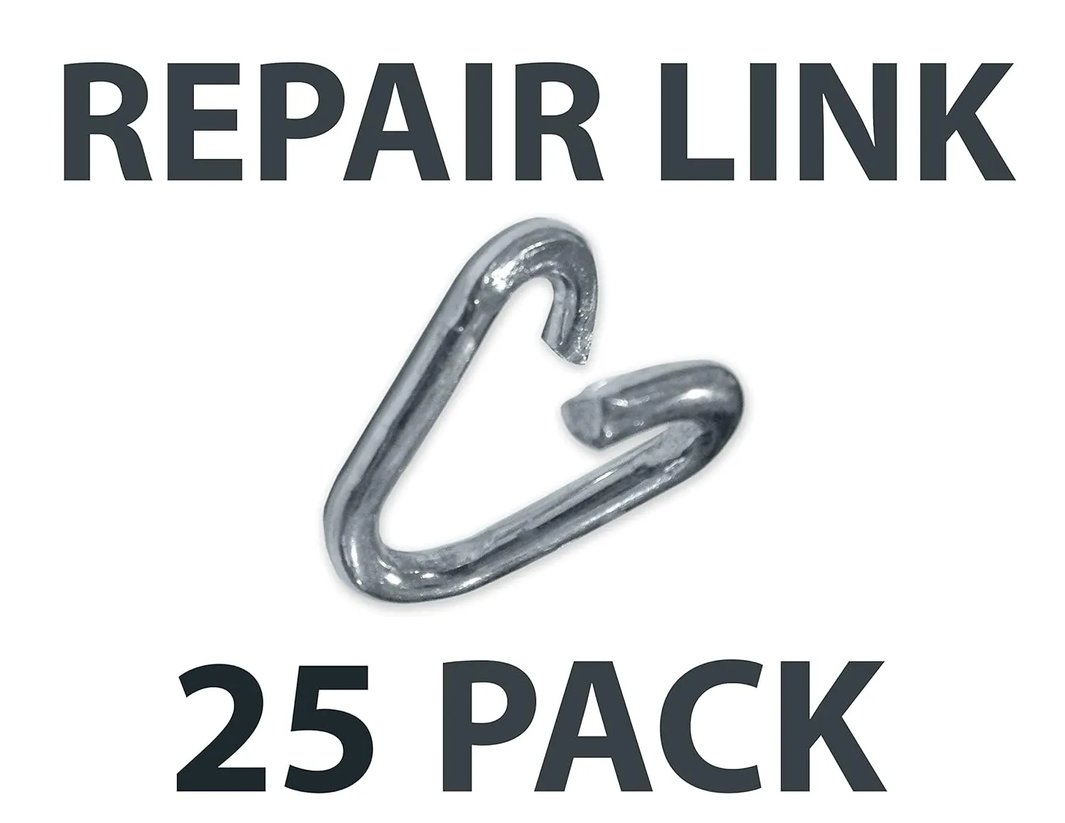 Chain Repair Lap Link - Pack of 25 - Seal Quick Fix 1/8 3/16 1/4 5/16 3/8 1/2 Chain Sizes (Field Repair) (LL312i (25 PCS))