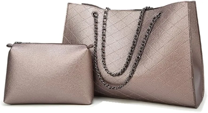 Chain Tote Bags Fashion Magnetic Buckle Shoulder Bag Large Capacity Purse