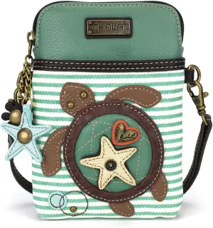 Chala Convertible Cross-body adjustable Straps and Star Zipper Turtle Stripe