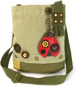 Chala Patch Crossbody, Washed Canvas Handbag, Zipper Top , Animal Prints
