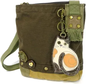 Chala Patch Crossbody, Washed Canvas Handbag, Zipper Top , Animal Prints