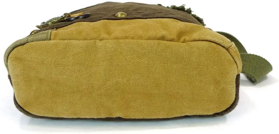 Chala Patch Crossbody, Washed Canvas Handbag, Zipper Top , Animal Prints