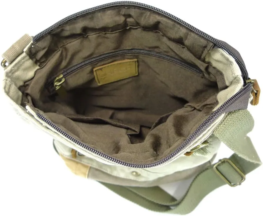 Chala Patch Crossbody, Washed Canvas Handbag, Zipper Top , Animal Prints