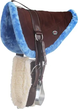 CHALLENGER Horse Saddle PAD Western Bareback Suede Leather Girth Stirrups 39171-174