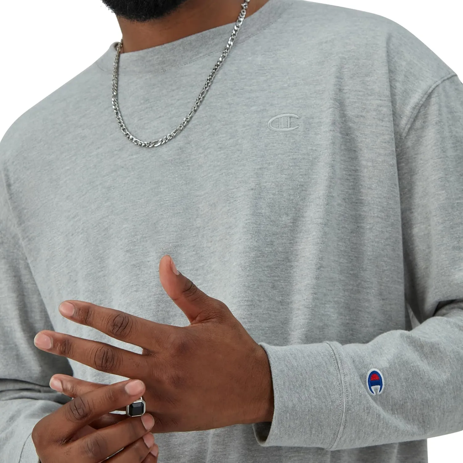 Champion Men's Classic Long Sleeve Soft, Comfortable T-Shirt (Regular or Big & Tall)