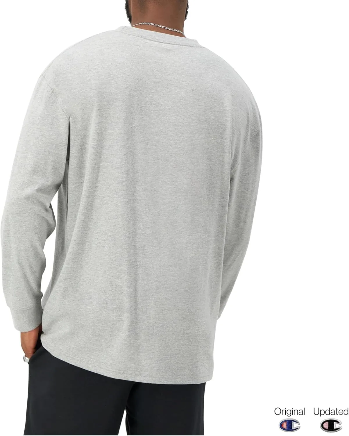 Champion Men's Classic Long Sleeve Soft, Comfortable T-Shirt (Regular or Big & Tall)