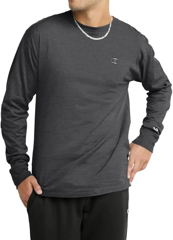 Champion Men's Classic Long Sleeve Soft, Comfortable T-Shirt (Regular or Big & Tall)