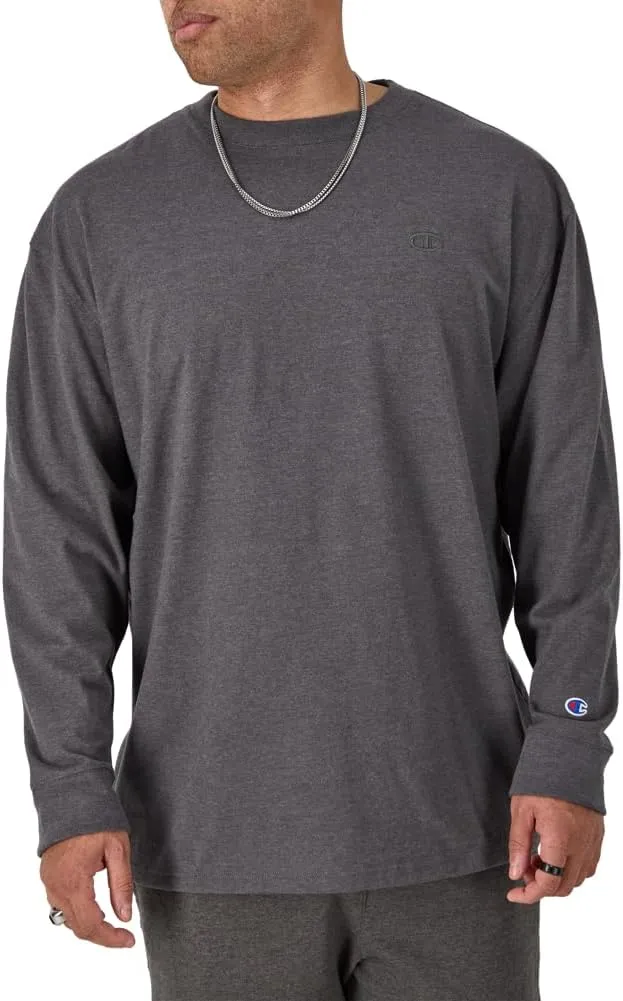 Champion Men's Classic Long Sleeve Soft, Comfortable T-Shirt (Regular or Big & Tall)