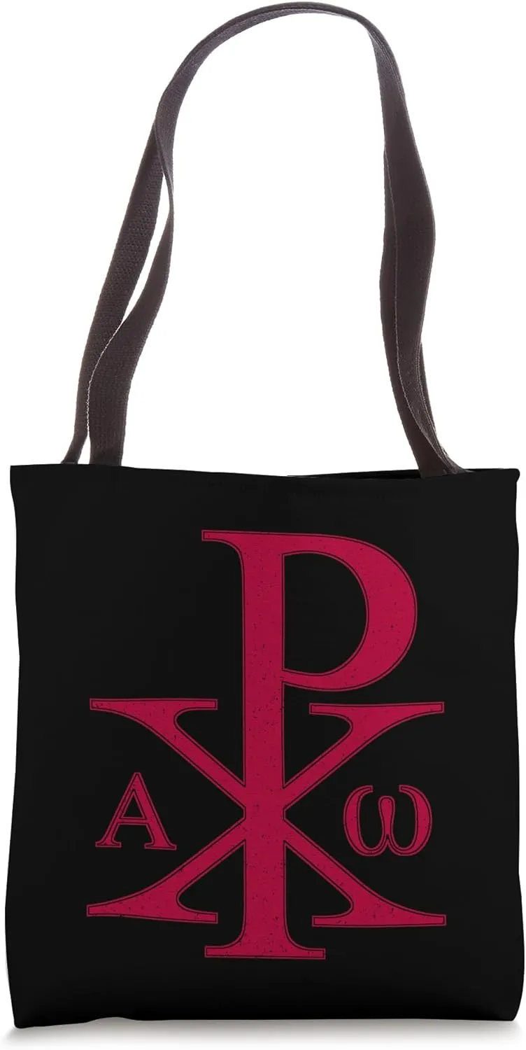 CHI RHO ALPHA OMEGA CHRISTIAN CROSS SYMBOL Tote Bag