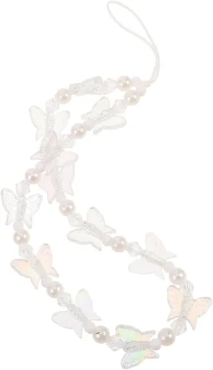 Chic Beaded Phone Lanyard Cellphone Charm Strap Non-slip Feature for Fashion Handbag Accessory